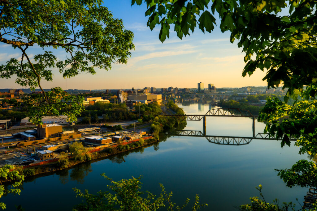 A view through the trees of Knoxville