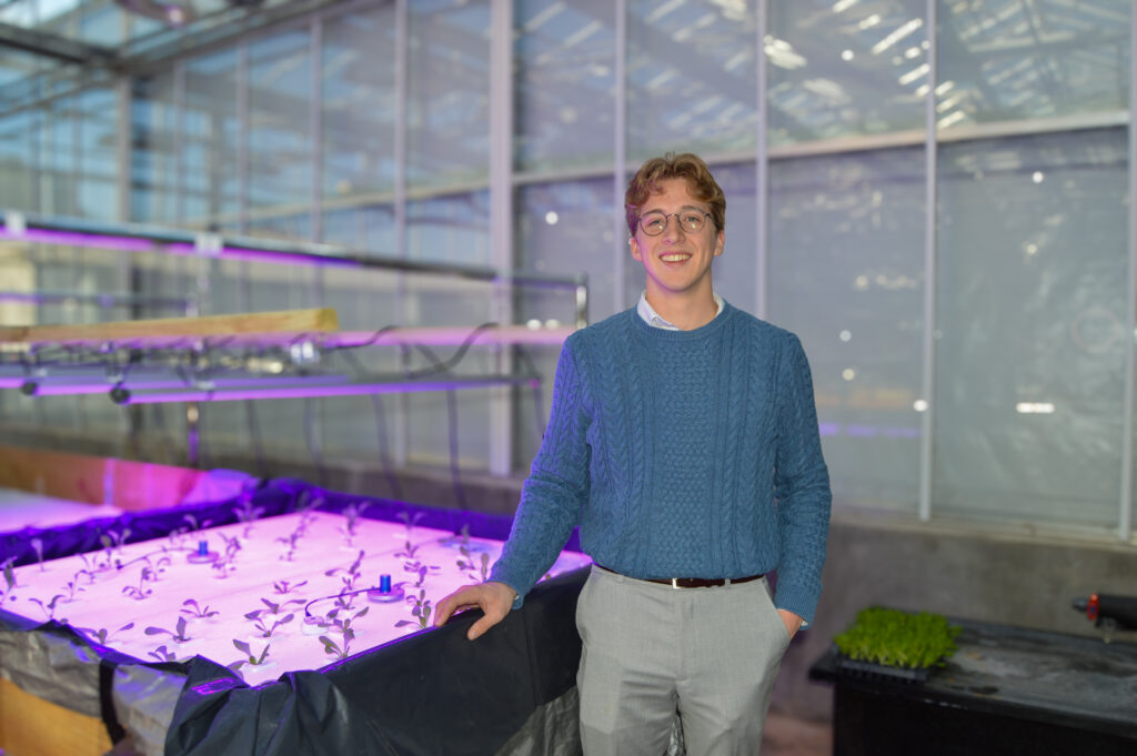 Graduate student in lab