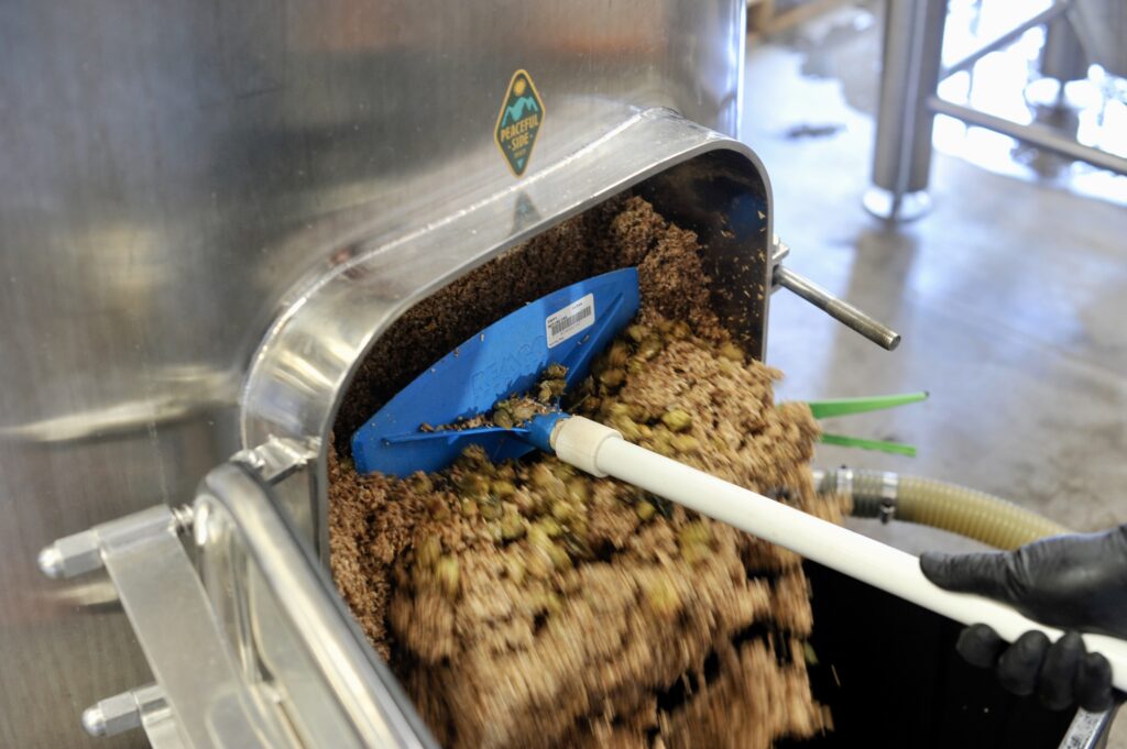 Photo of hops machine at Peaceful Side Brewery