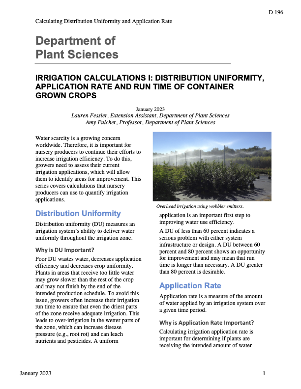 First page of D196 Extension Publication